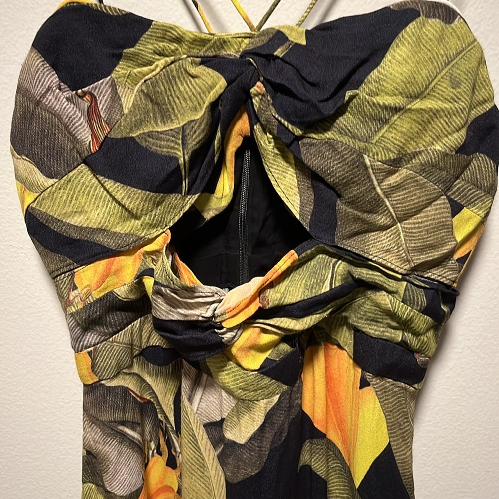 FARM Rio Black and Yellow Tropical Maxi Dress - Picture 6 of 10